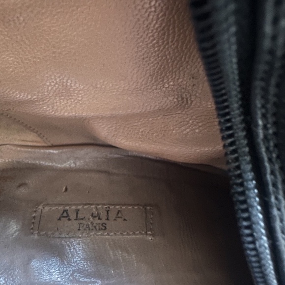 Alaia Vintage Wedge Booties, blk leather, 39 - Picture 10 of 10